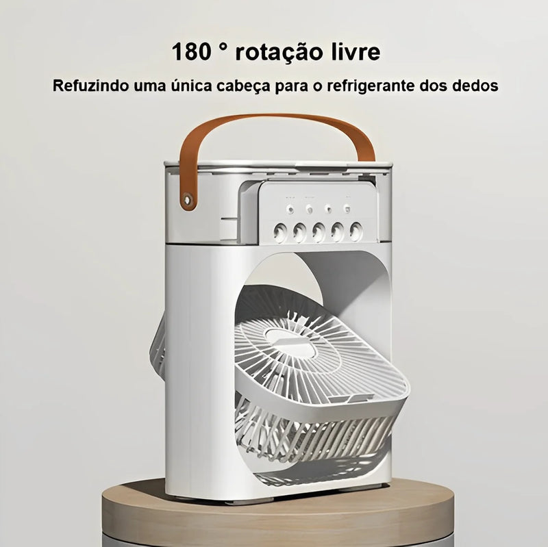 Mini ar condicionado ventilador e nebulizador portátil