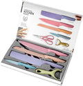 Conjunto Kit 6 facas profissional colorido