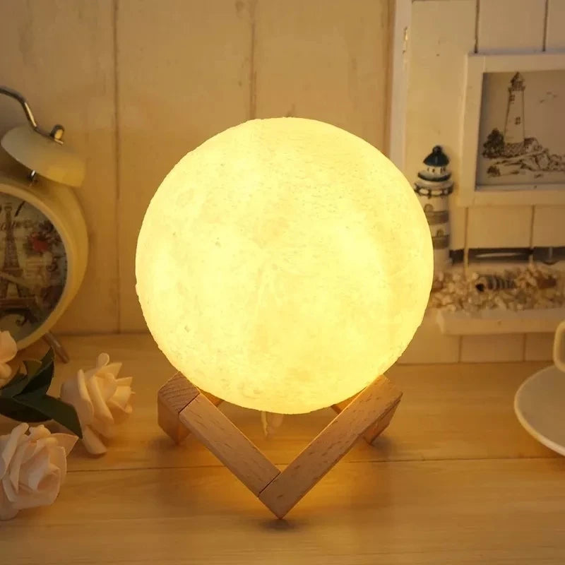 Luminária umidificador lua cheia 3D