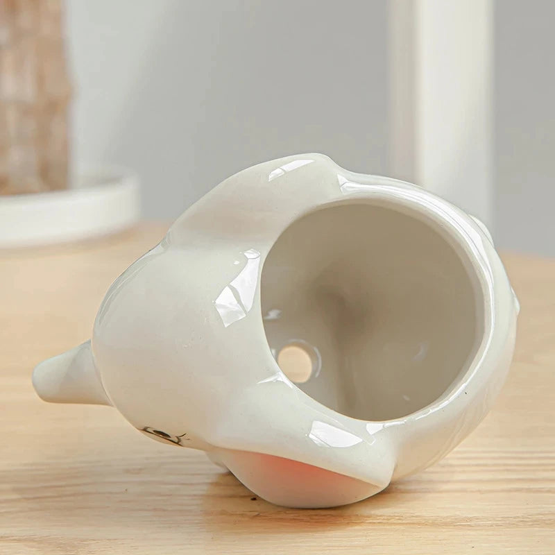 Vaso de flores decorativo animais de cerâmica