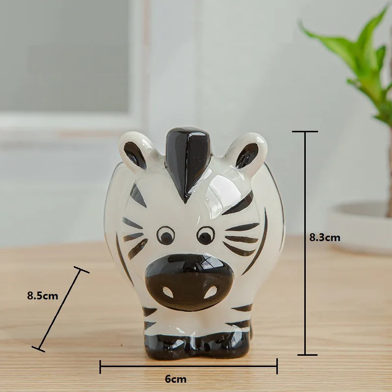 Vaso de flores decorativo animais de cerâmica