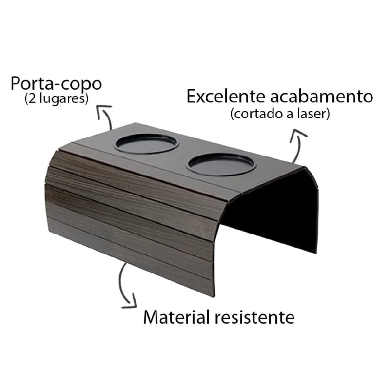 Porta Copo para Sofá Braço Flexível De MDF